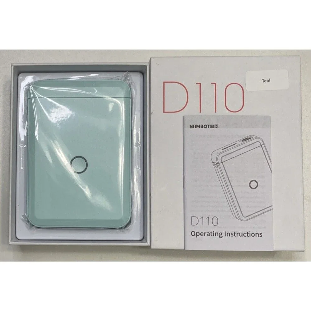 Jadens D110 Label Maker Machine Green 1 Tape Roll Portable Bluetooth Printer NIB